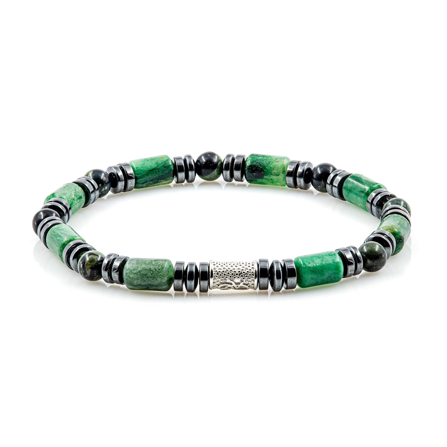 African Green Jade Perlen 6mm Pearl 925 Sterling Silber