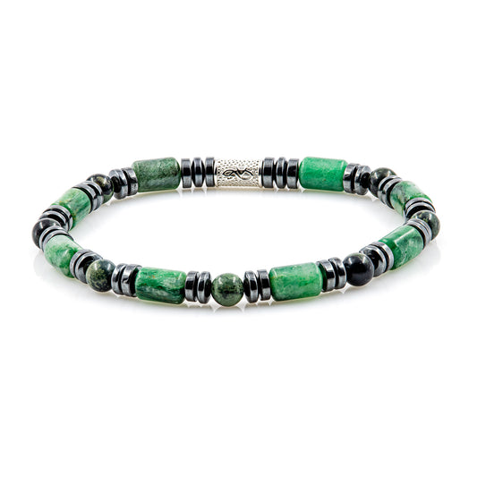 African Green Jade Perlen 6mm Pearl 925 Sterling Silber