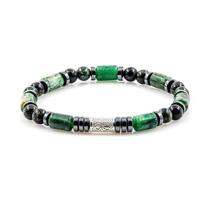 African Green Jade Perlen 6mm Pearl 925 Sterling Silber