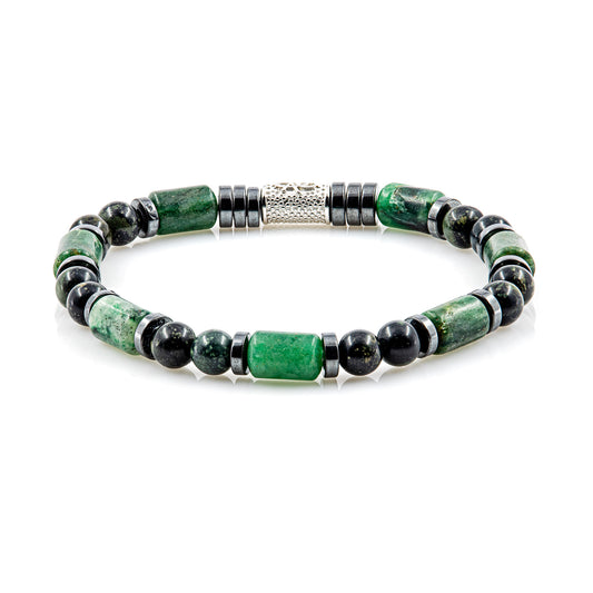 African Green Jade Perlen 6mm Pearl 925 Sterling Silber