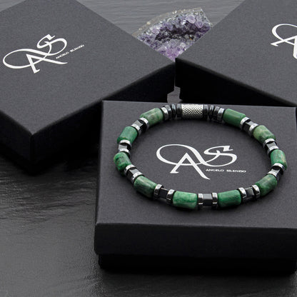 African Green Jade Perlen 6mm Cube Silver 925 Sterling Silber