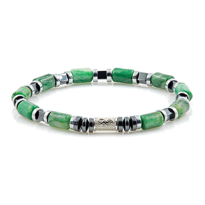 African Green Jade Perlen 6mm Cube Silver 925 Sterling Silber