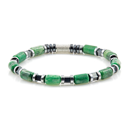 African Green Jade Perlen 6mm Cube Silver 925 Sterling Silber