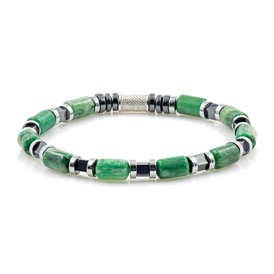 African Green Jade Perlen 6mm Cube Silver 925 Sterling Silber