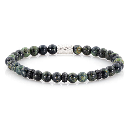 African Türkis SilverLine Zirkon 6mm S 925 Sterling Silber Rohdiniert