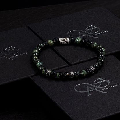 African Türkis SilverLine Zirkon 6mm S 925 Sterling Silber Rohdiniert