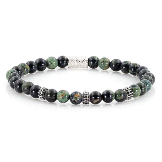 African Türkis SilverLine Zirkon 6mm S 925 Sterling Silber Rohdiniert