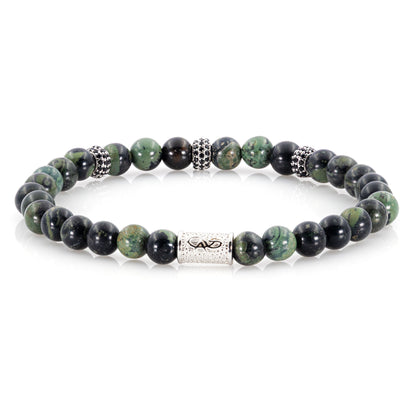 African Türkis SilverLine Zirkon 6mm S 925 Sterling Silber Rohdiniert