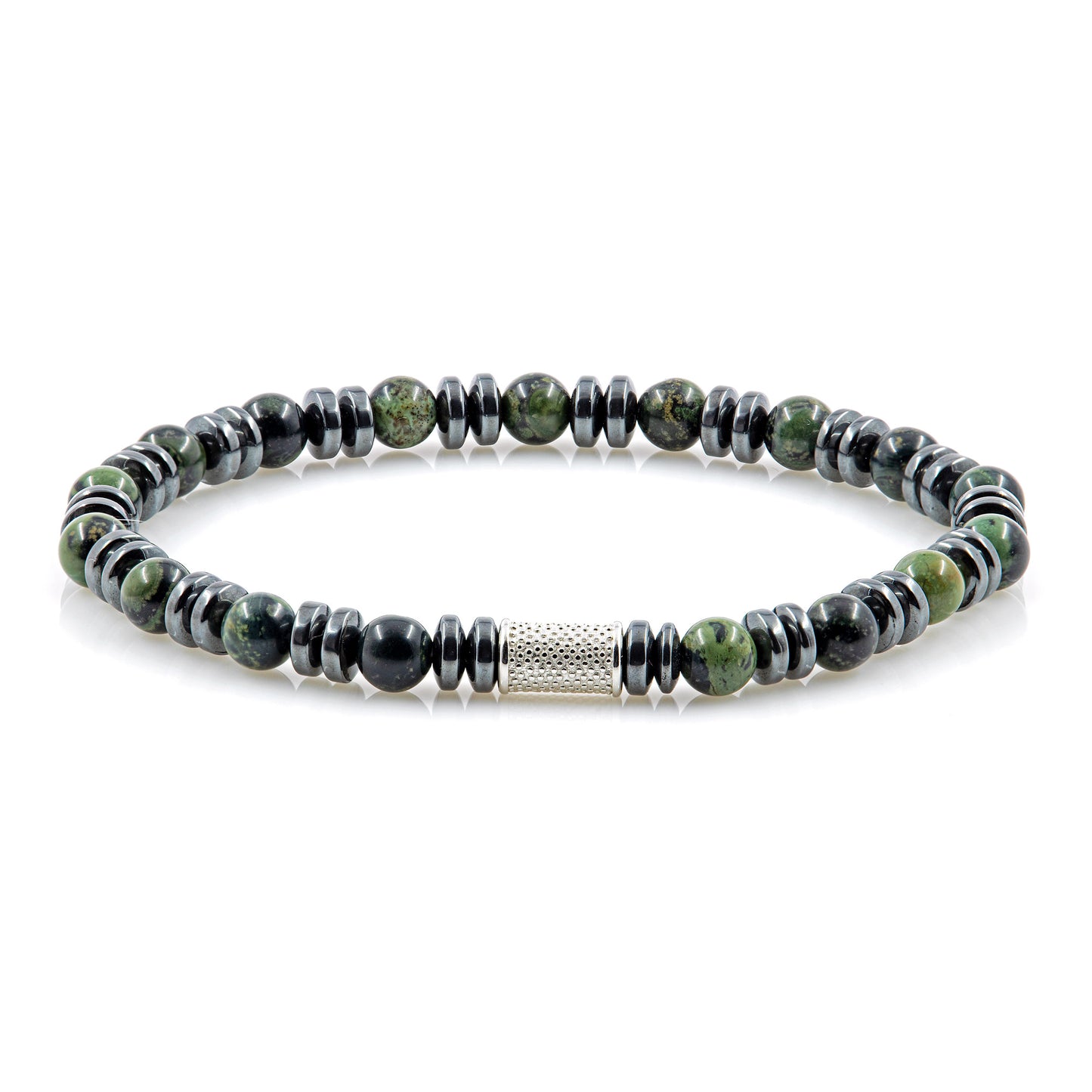 African Türkis 6mm Perlen Disk 925 Sterling Silber