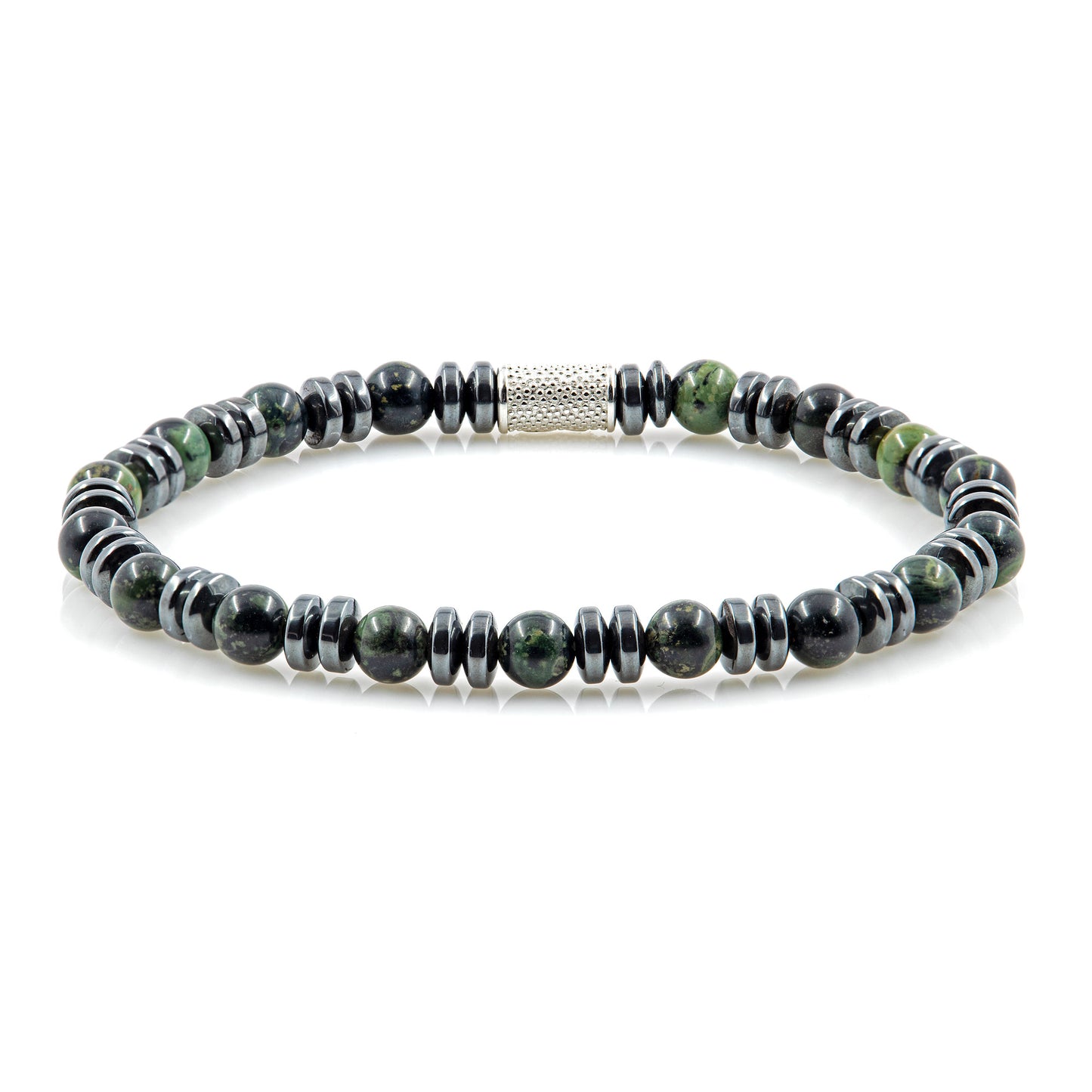 African Türkis 6mm Perlen Disk 925 Sterling Silber