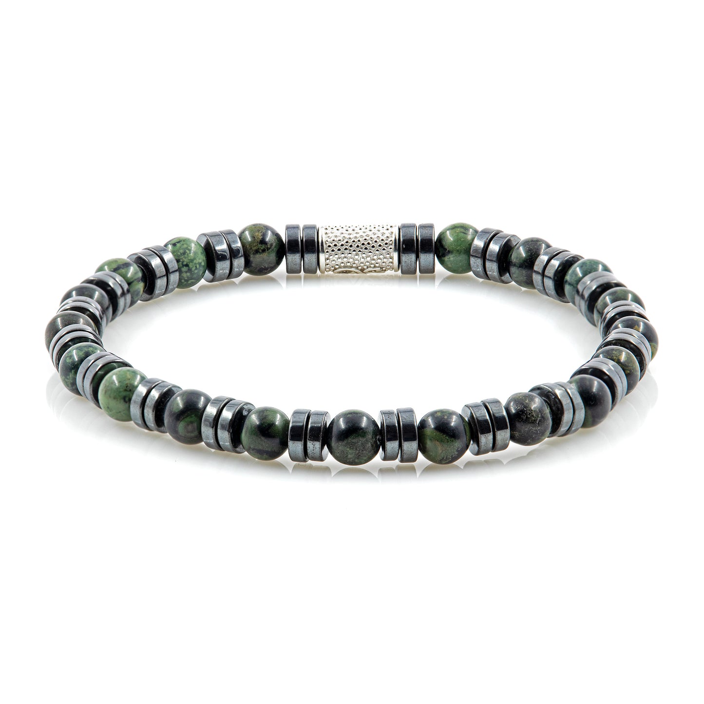 African Türkis 6mm Perlen Disk F 925 Sterling Silber