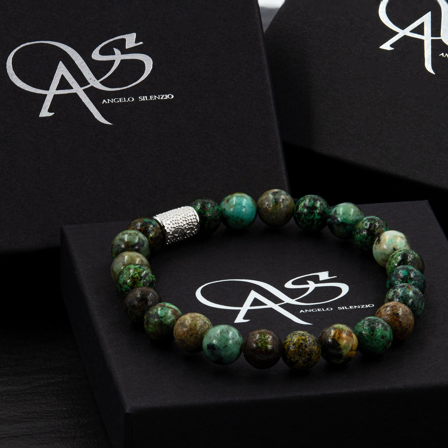 African Türkis Perlen 925 Sterling Silber Rohdiniert