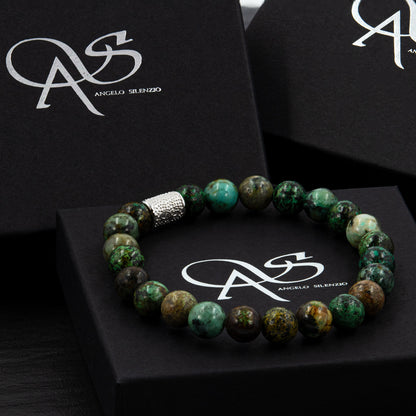 African Türkis Perlen 925 Sterling Silber Rohdiniert
