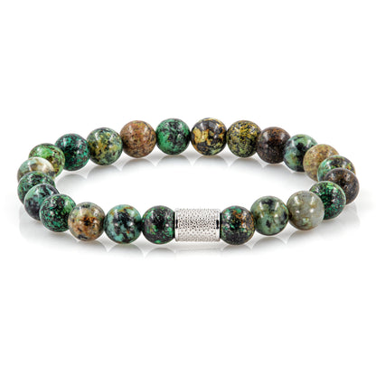 African Türkis Perlen 925 Sterling Silber Rohdiniert