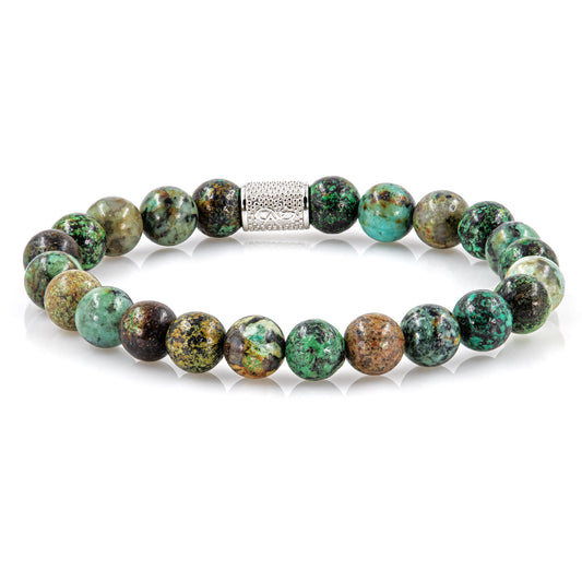 African Türkis Perlen 925 Sterling Silber Rohdiniert