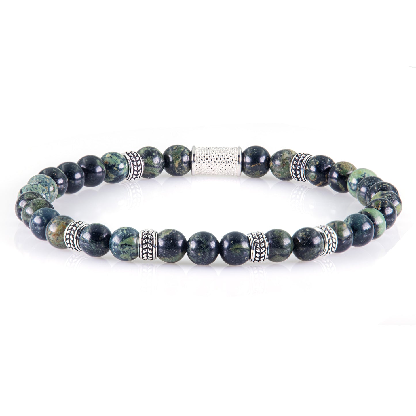 African Türkis Silver Orzo 6mm 925 Sterling Silber Rohdiniert