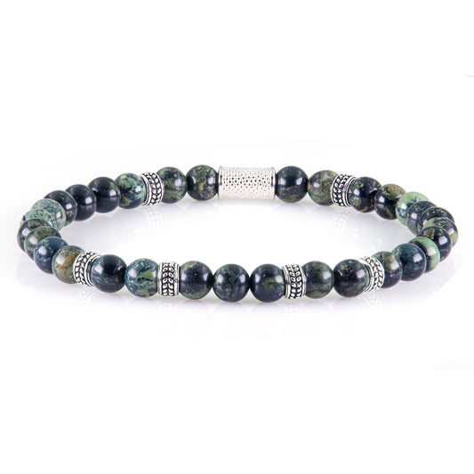 African Türkis Silver Orzo 6mm 925 Sterling Silber Rohdiniert