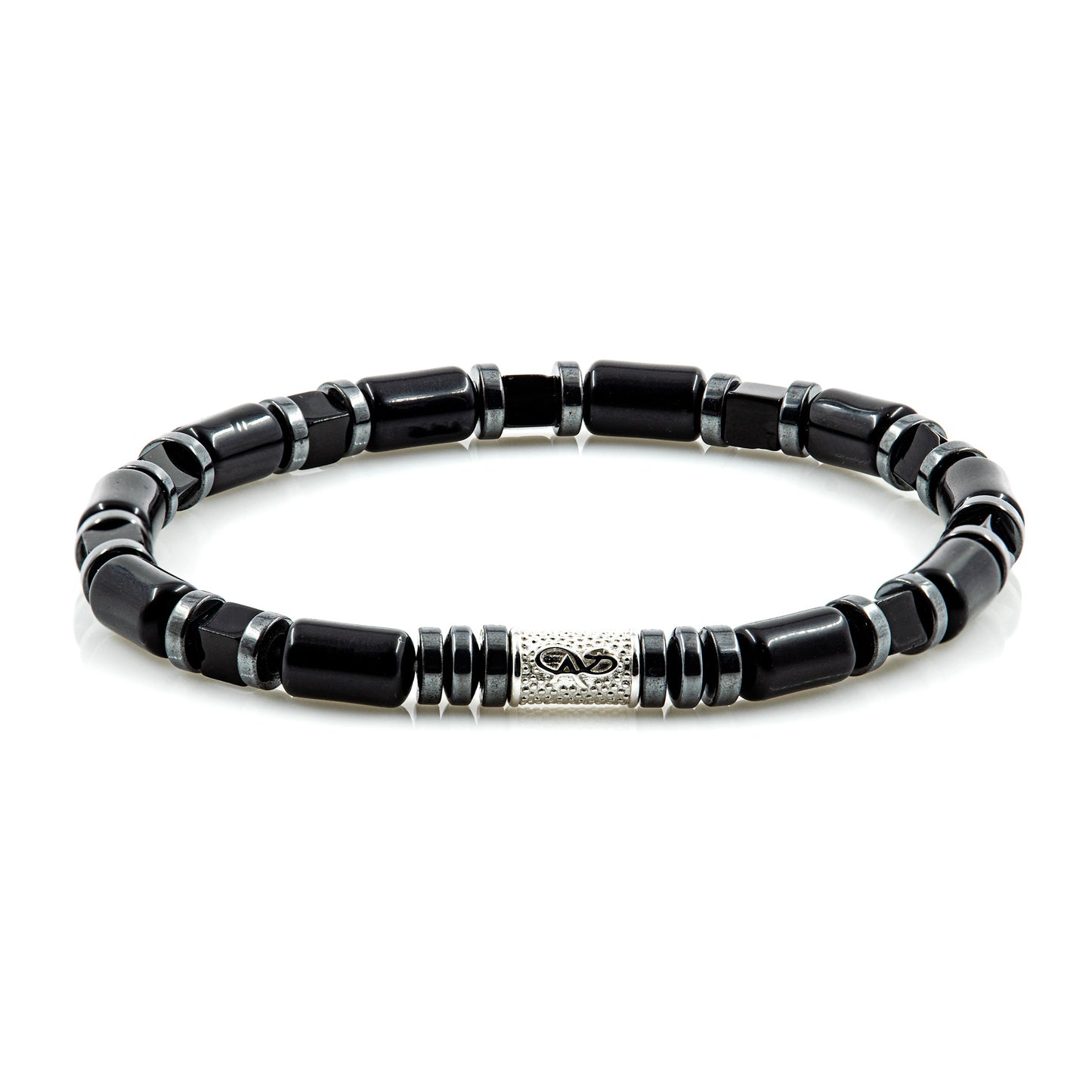 Black Achat Perlen 6mm Cube Black 925 Sterling Silber