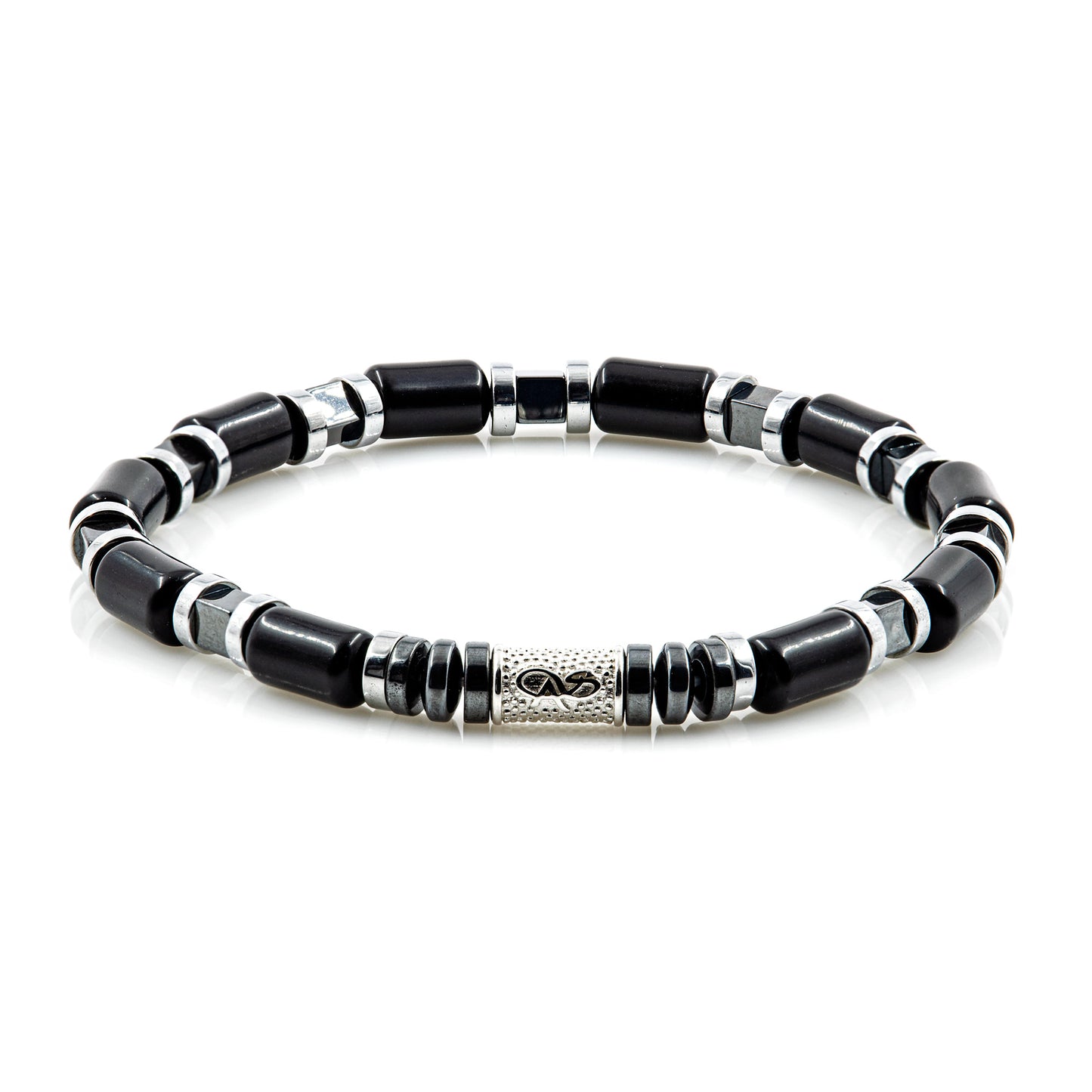 Black Achat Perlen 6mm Cube Silver 925 Sterling Silber