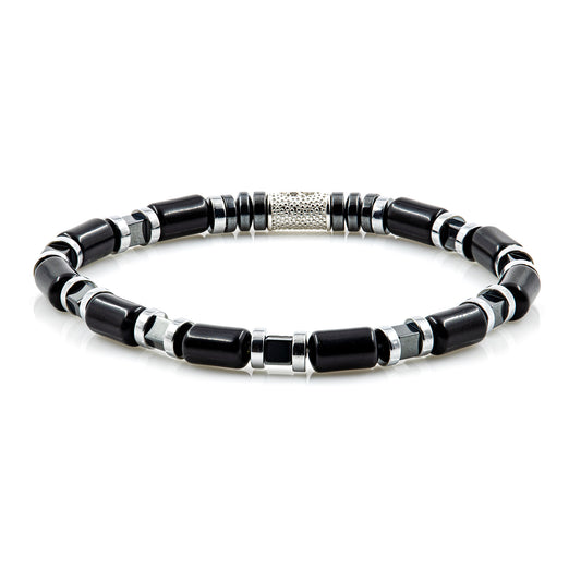 Black Achat Perlen 6mm Cube Silver 925 Sterling Silber