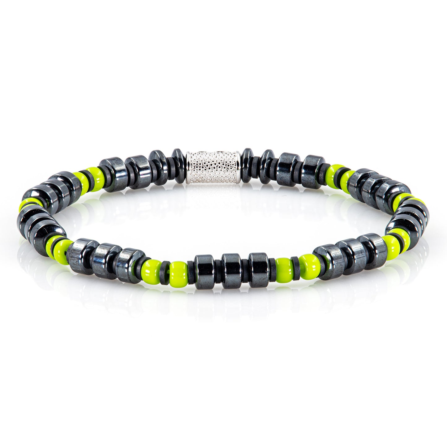 Black Hämatit Miyuki Perlen 925 Sterling Silber Rohdiniert 6mm