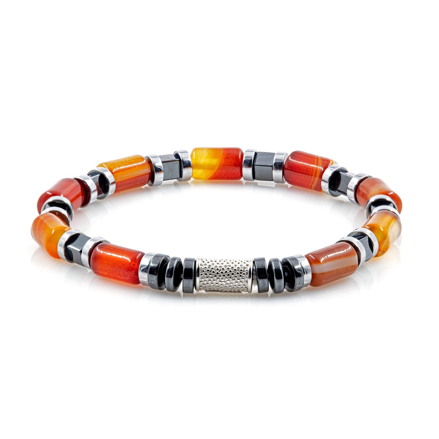 Red Agate Perlen 6mm Cube Silver 925 Sterling Silber