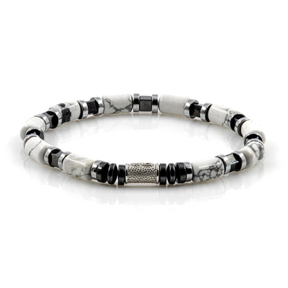 White Turquoise Perlen 6mm Cube Silver 925 Sterling Silber