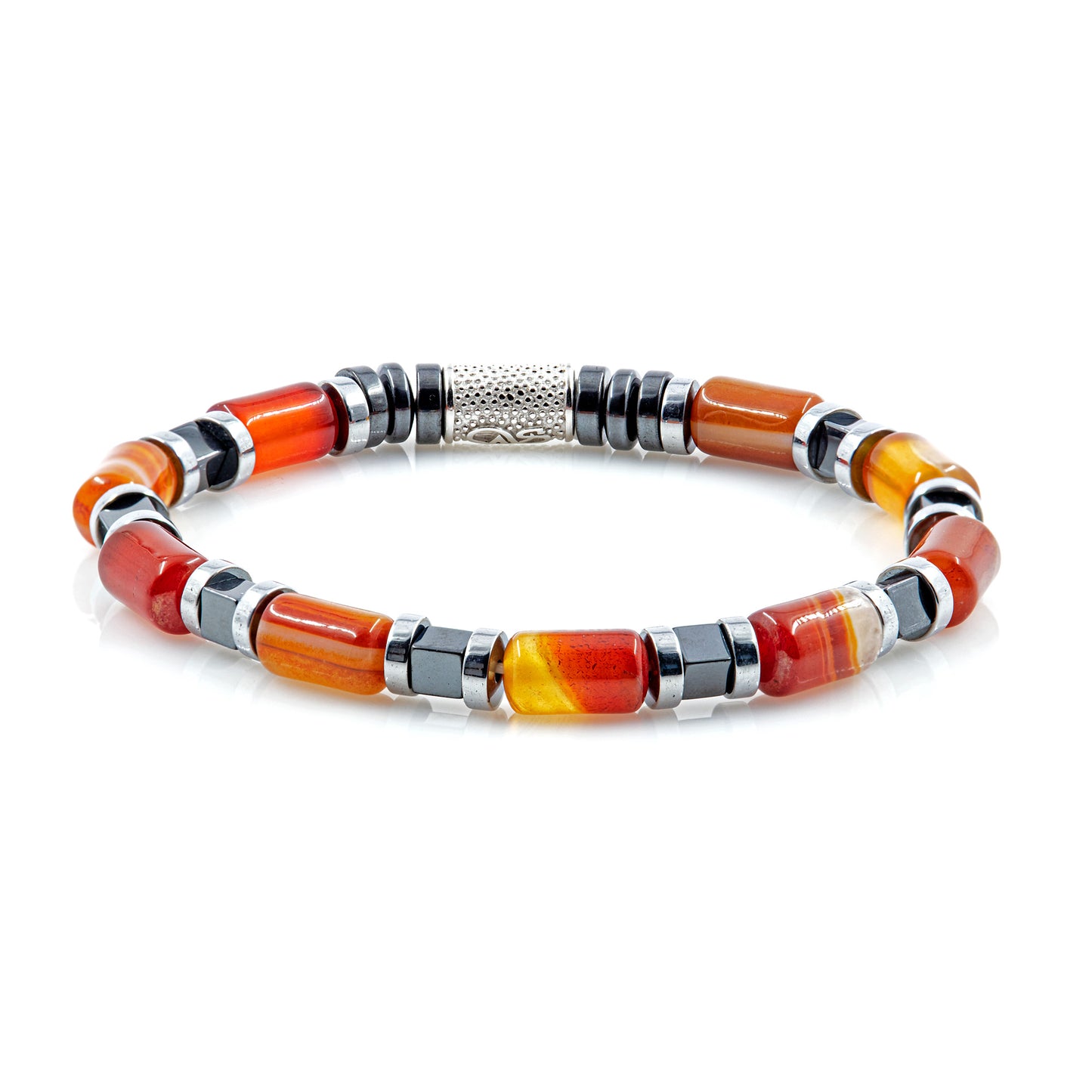 Red Agate Perlen 6mm Cube Silver 925 Sterling Silber