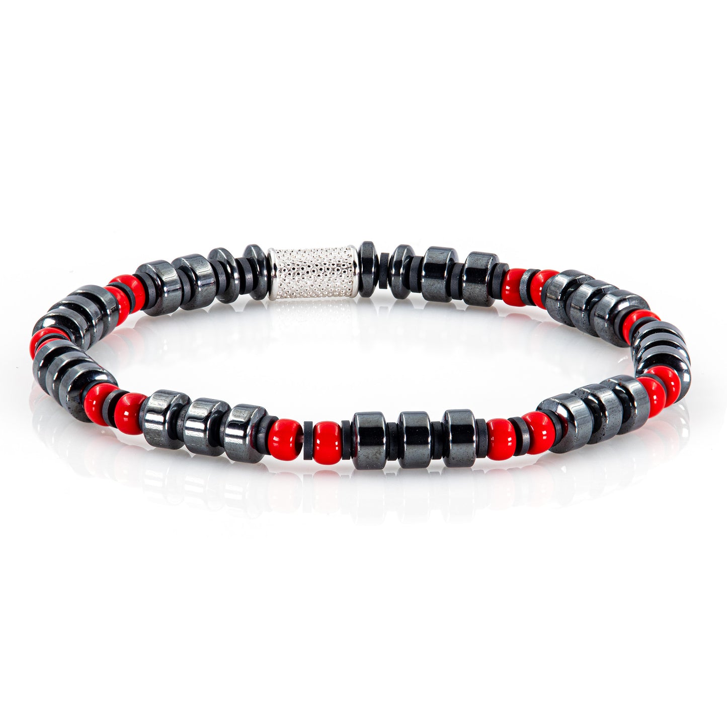 Black Hämatit Miyuki Perlen 925 Sterling Silber Rohdiniert 6mm