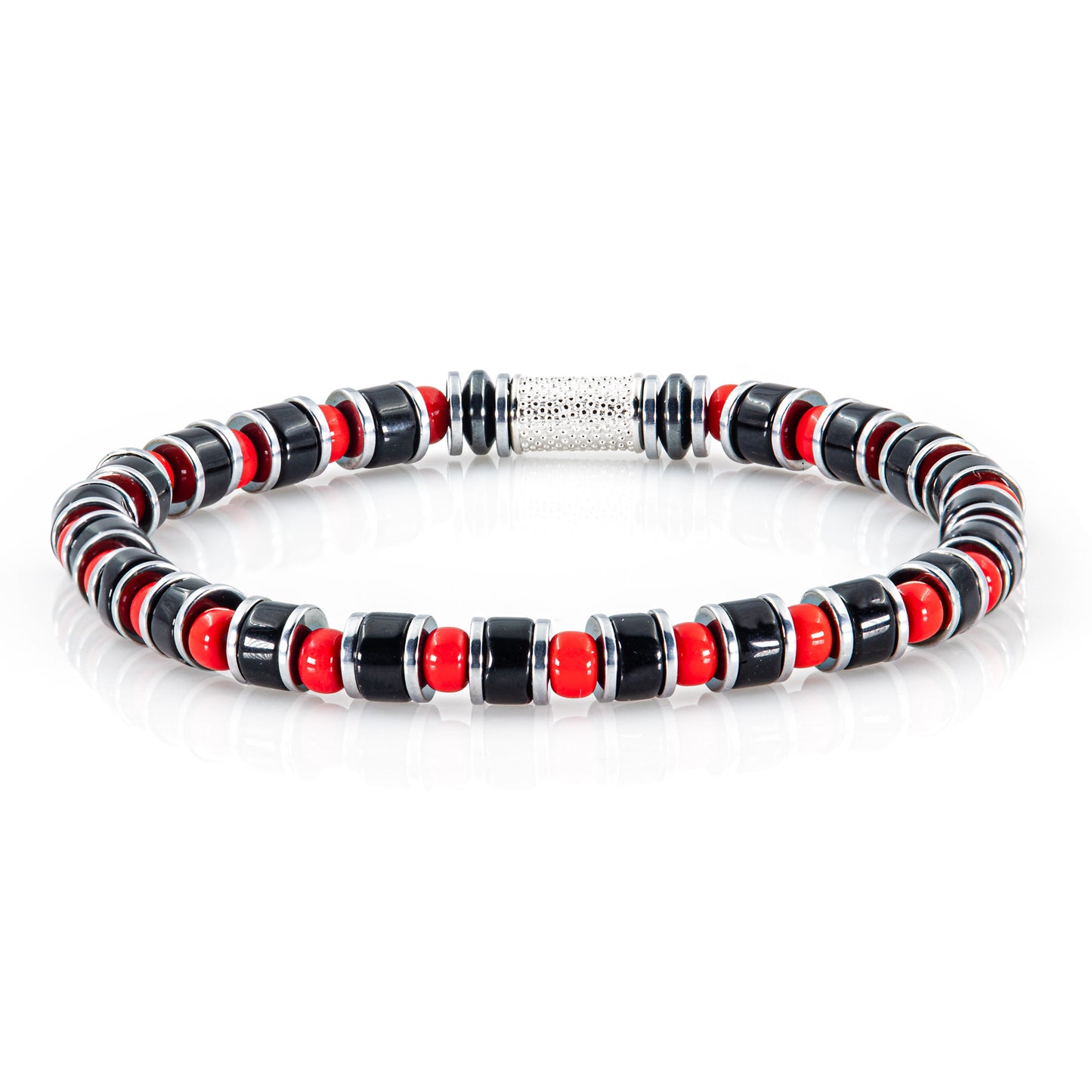 Black Onyx Miyuki Perlen 925 Sterling Silber Rohdiniert 6mm