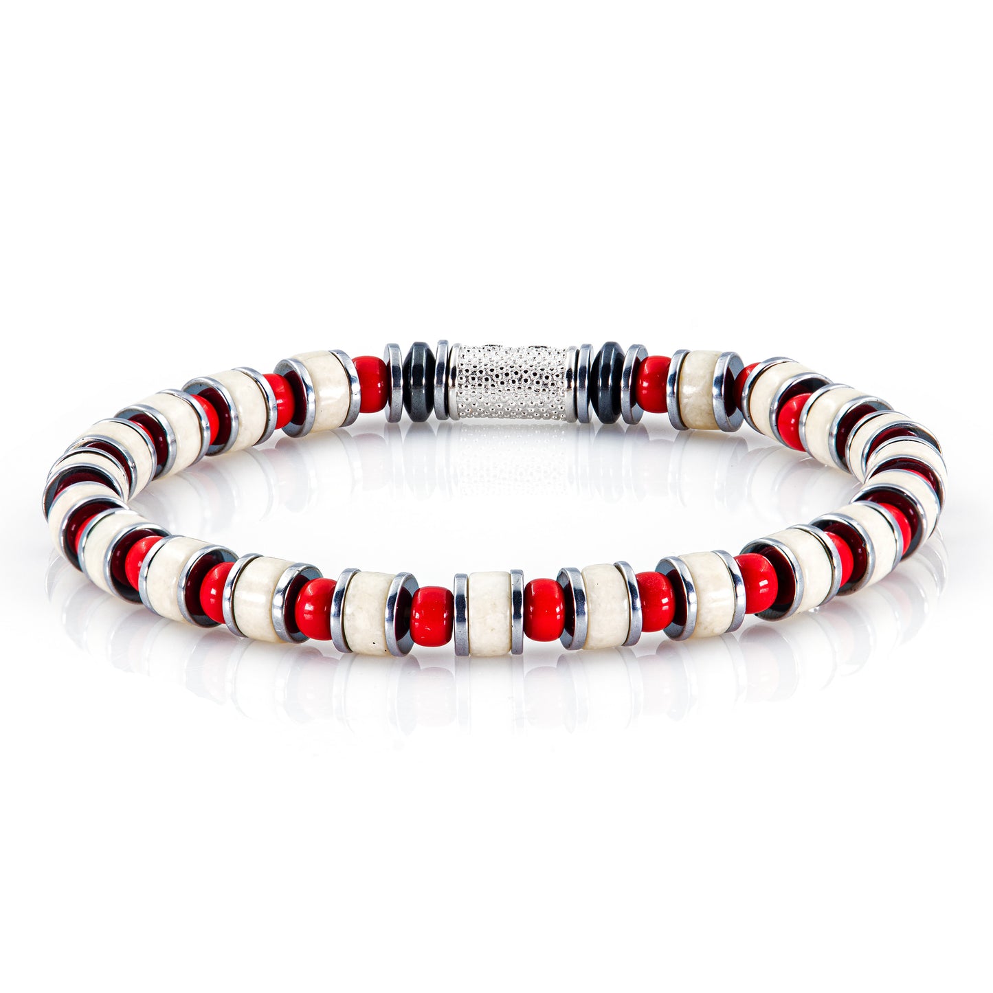 Riverstone Miyuki Perlen 925 Sterling Silber Rohdiniert 6mm