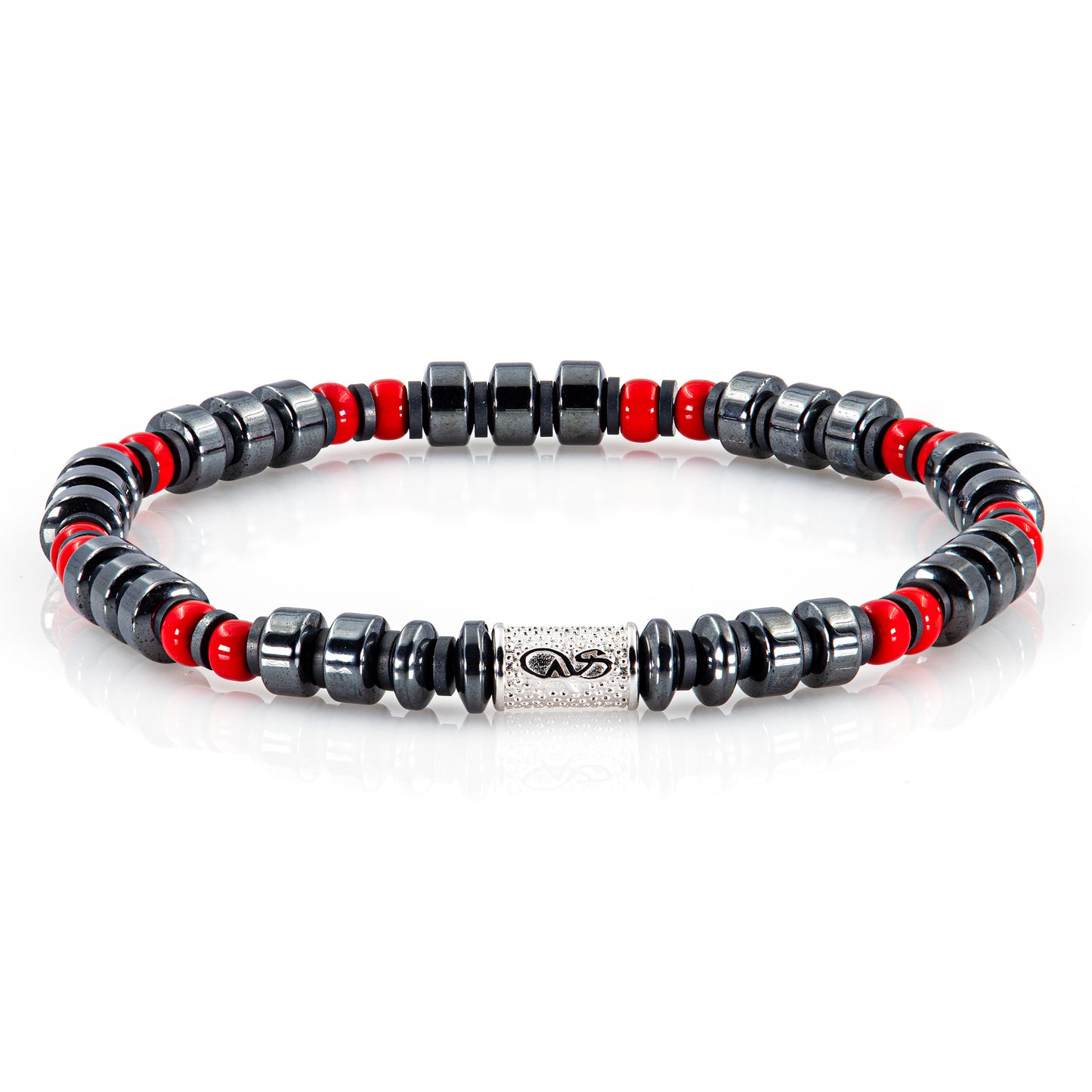 Black Hämatit Miyuki Perlen 925 Sterling Silber Rohdiniert 6mm