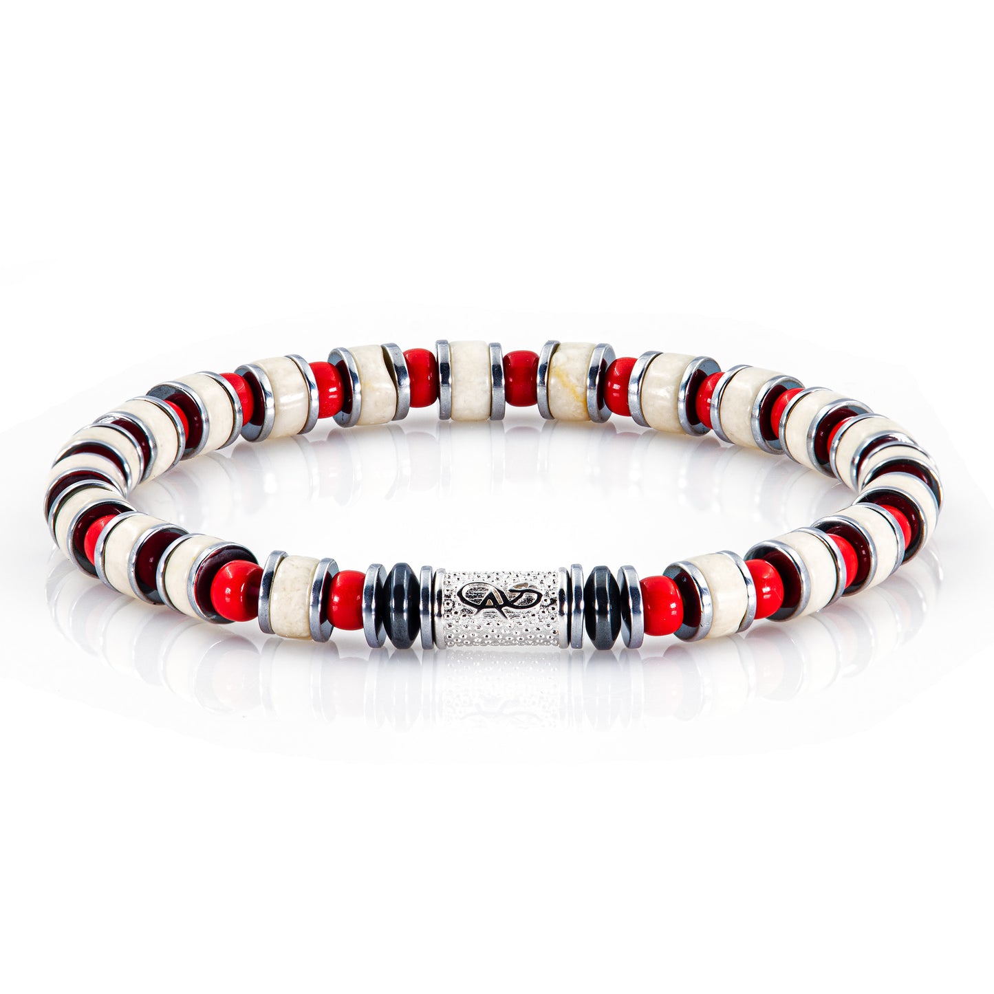 Riverstone Miyuki Perlen 925 Sterling Silber Rohdiniert 6mm