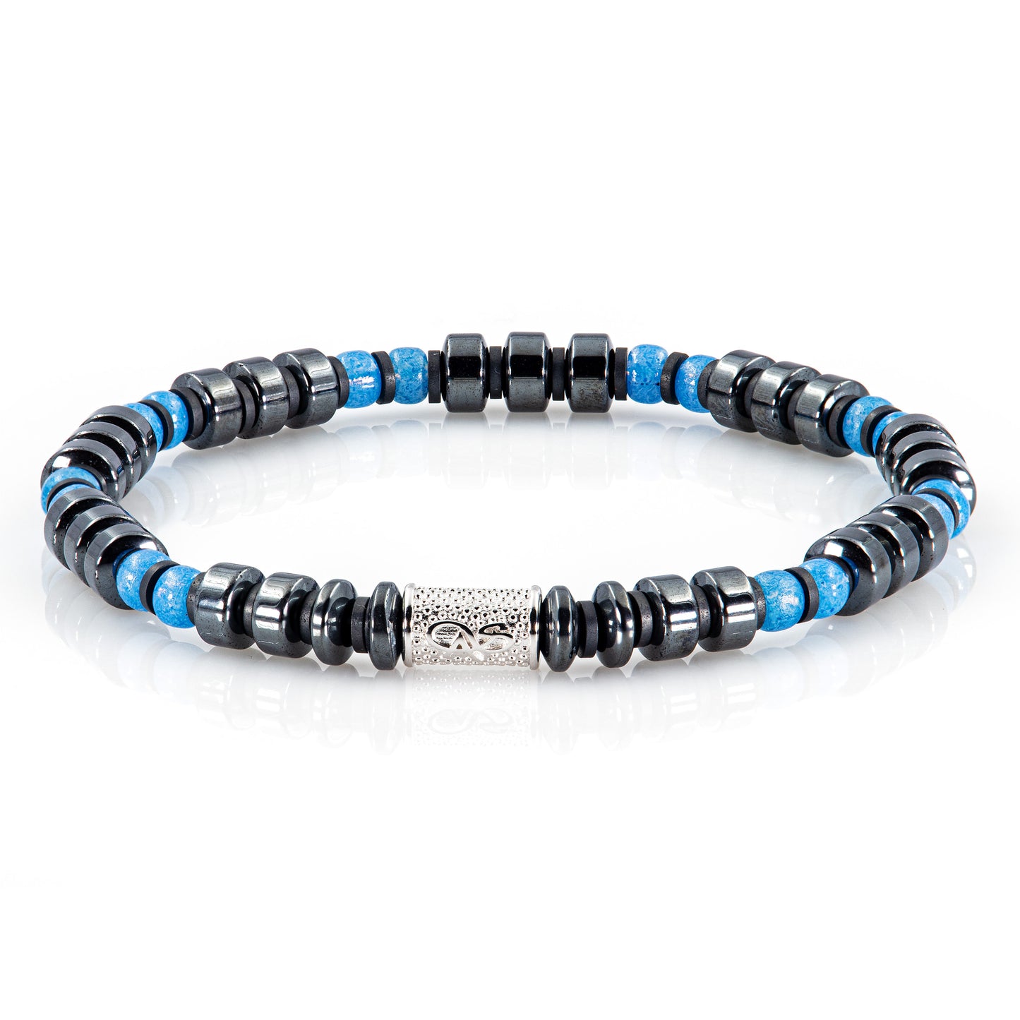 Black Hämatit Miyuki Perlen 925 Sterling Silber Rohdiniert 6mm