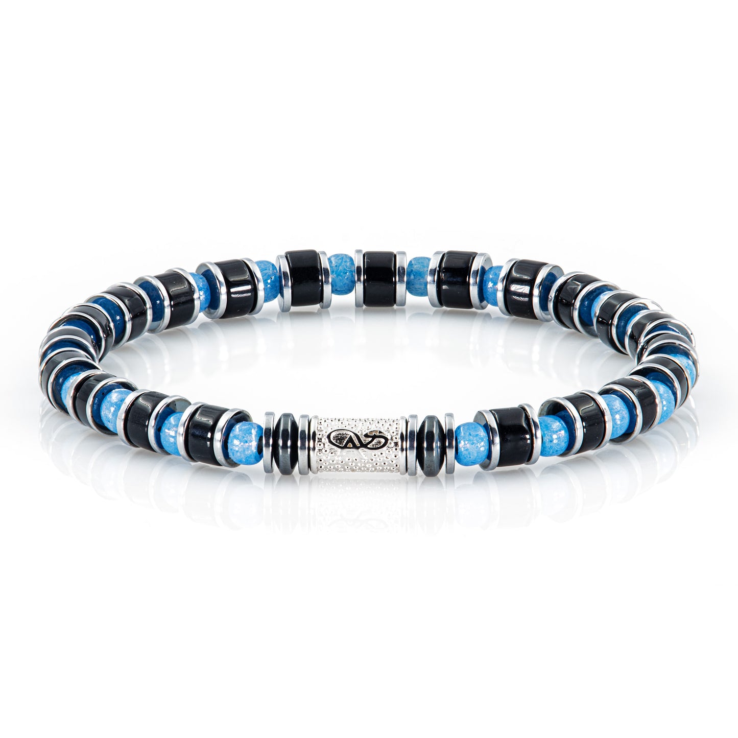 Black Onyx Miyuki Perlen 925 Sterling Silber Rohdiniert 6mm