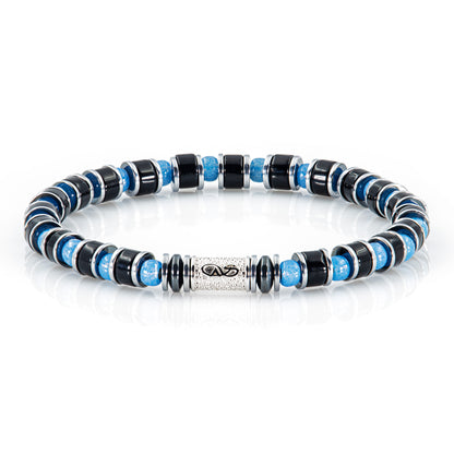 Black Onyx Miyuki Perlen 925 Sterling Silber Rohdiniert 6mm