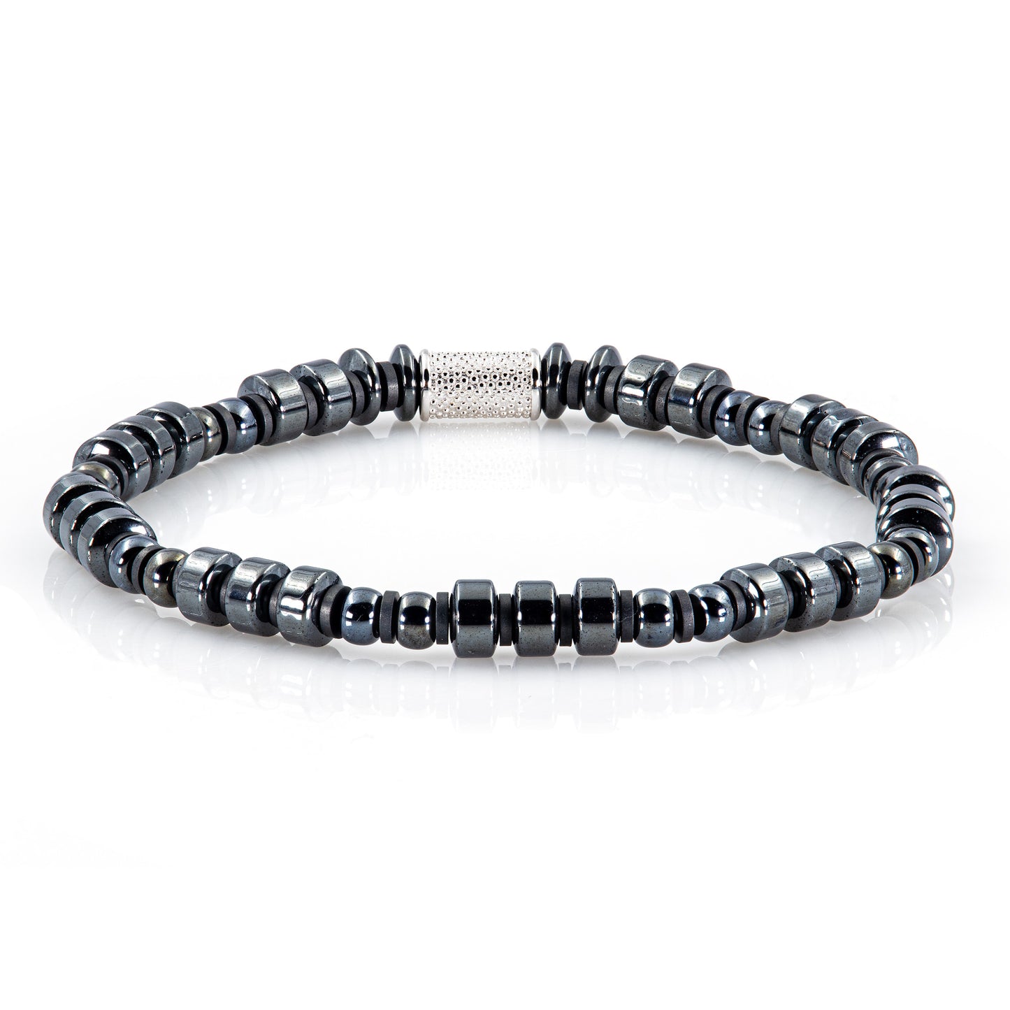 Black Hämatit Miyuki Perlen 925 Sterling Silber Rohdiniert 6mm