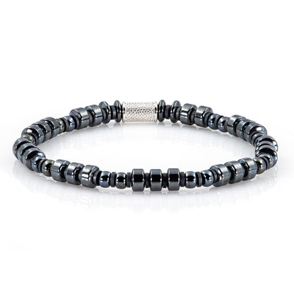 Black Hämatit Miyuki Perlen 925 Sterling Silber Rohdiniert 6mm
