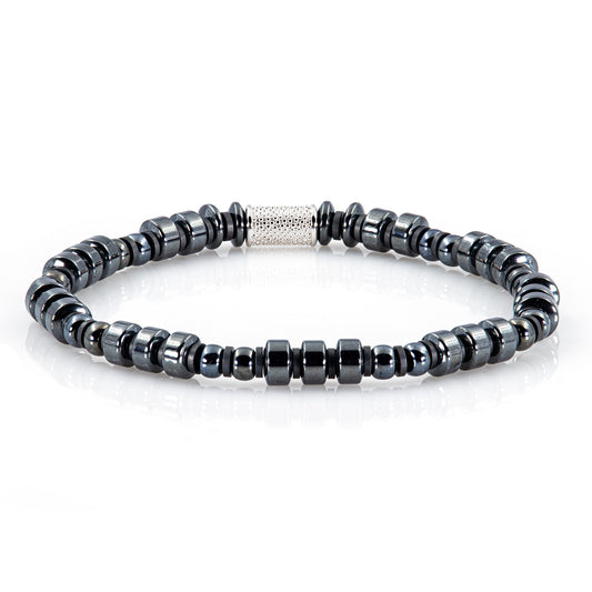Black Hämatit Miyuki Perlen 925 Sterling Silber Rohdiniert 6mm
