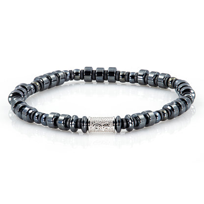 Black Hämatit Miyuki Perlen 925 Sterling Silber Rohdiniert 6mm