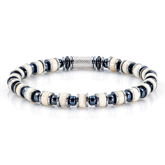 Riverstone Miyuki Perlen 925 Sterling Silber Rohdiniert 6mm