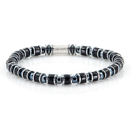 Black Onyx Miyuki Perlen 925 Sterling Silber Rohdiniert 6mm