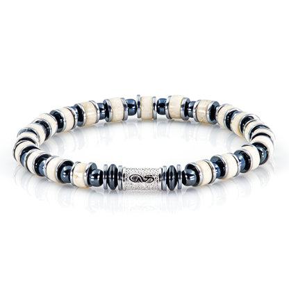 Riverstone Miyuki Perlen 925 Sterling Silber Rohdiniert 6mm