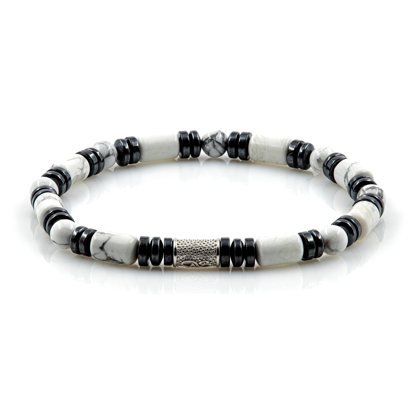 White Turquoise Perlen 6mm Pearl 925 Sterling Silber
