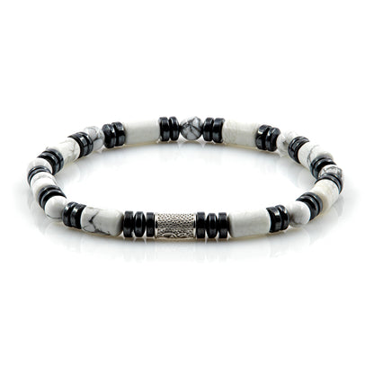 White Turquoise Perlen 6mm Pearl 925 Sterling Silber