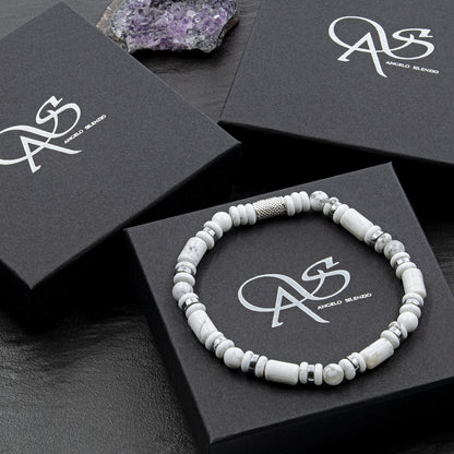 White Turquoise Perlen 6mm Pearl DS 925 Sterling Silber