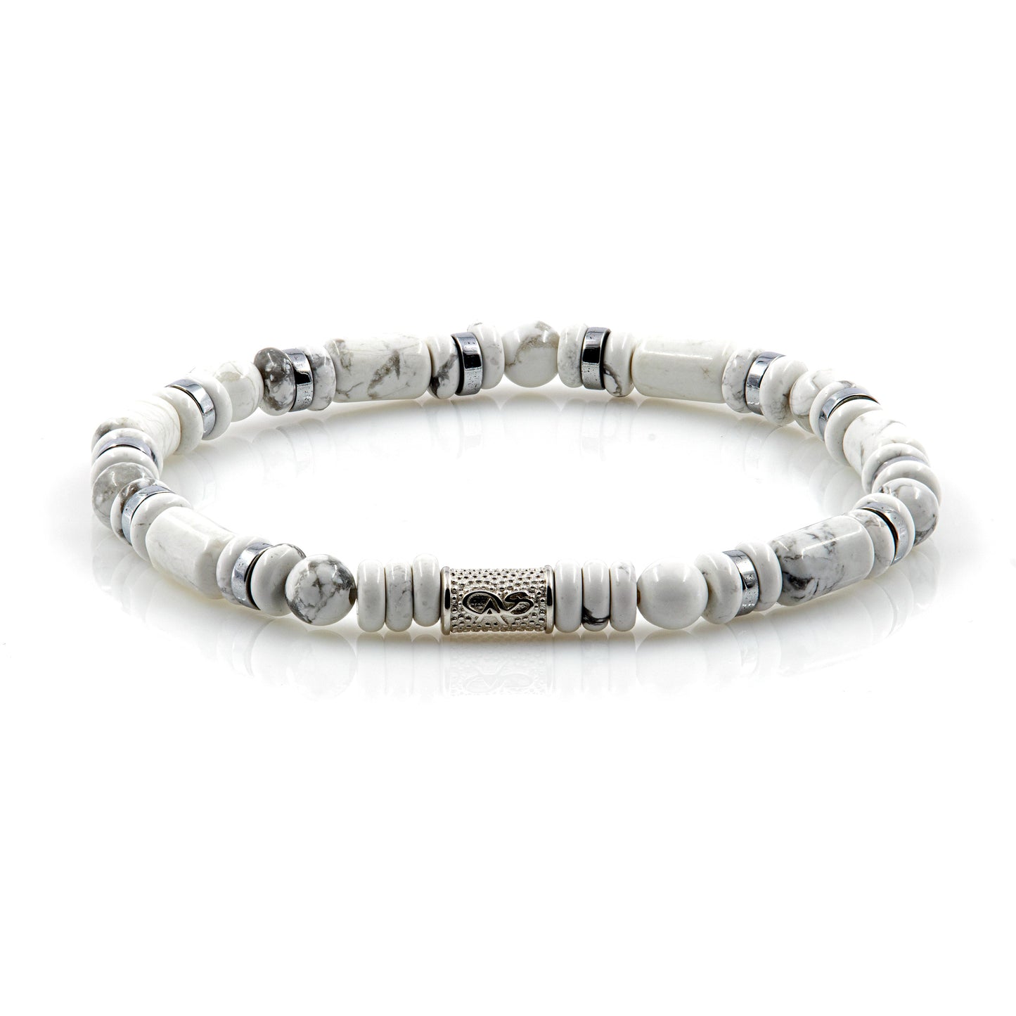 White Turquoise Perlen 6mm Pearl DS 925 Sterling Silber