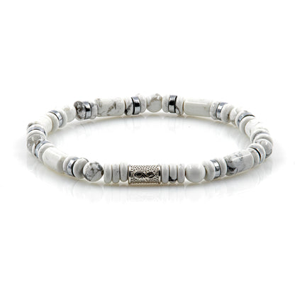 White Turquoise Perlen 6mm Pearl DS 925 Sterling Silber