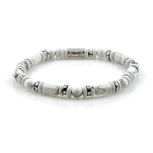 White Turquoise Perlen 6mm Pearl DS 925 Sterling Silber