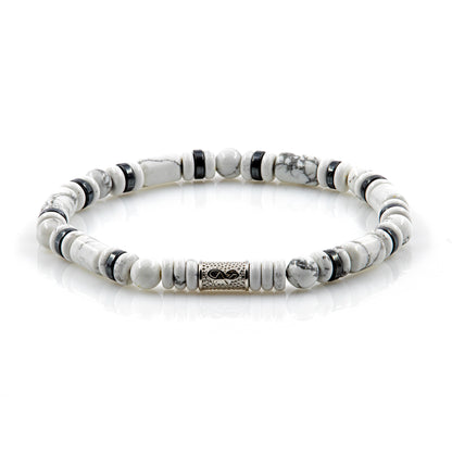 White Turquoise Perlen 6mm Pearl DB 925 Sterling Silber